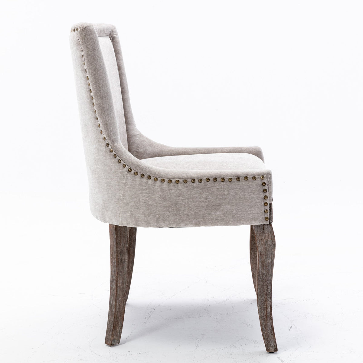 Upholstered Dining Chairs Set of 2 with Bronze Nail Head
