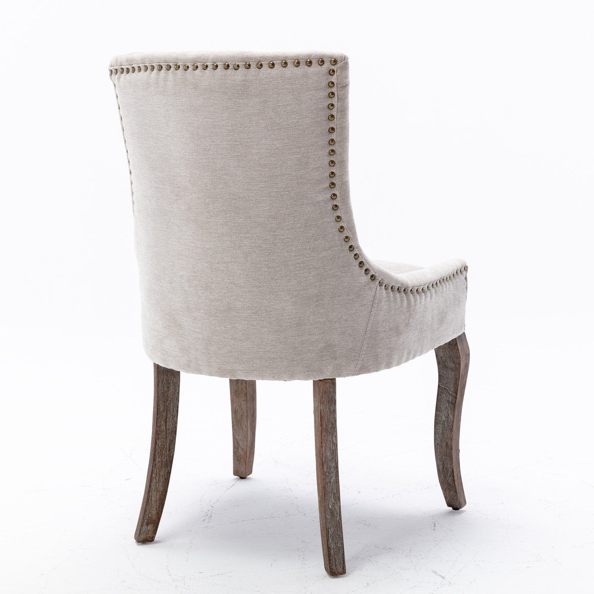 Upholstered Dining Chairs Set of 2 with Bronze Nail Head