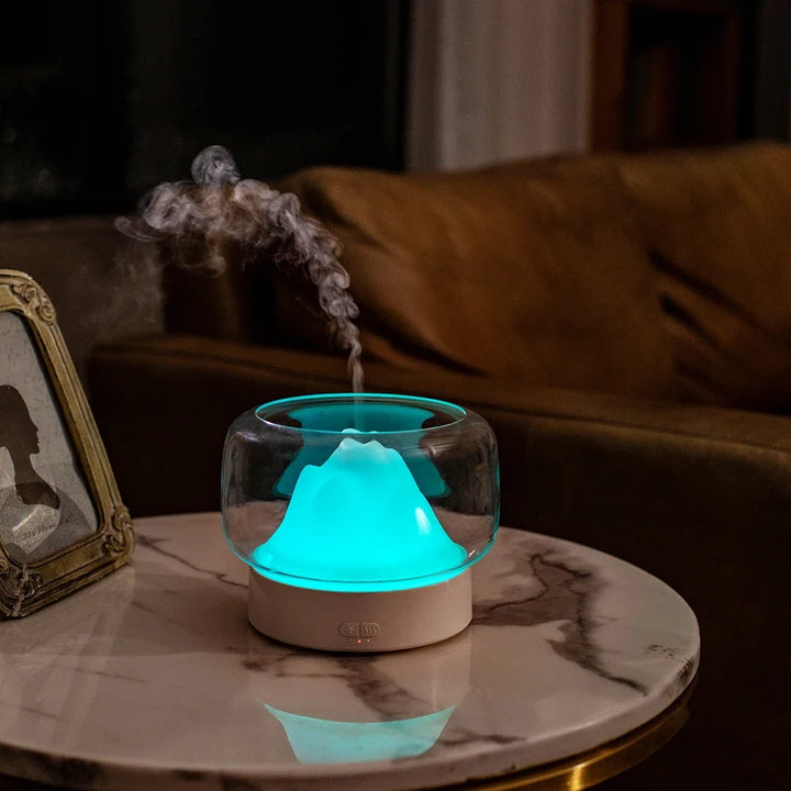 Ultrasonic Aroma Diffuser Humidifier with Mountain LED Glow