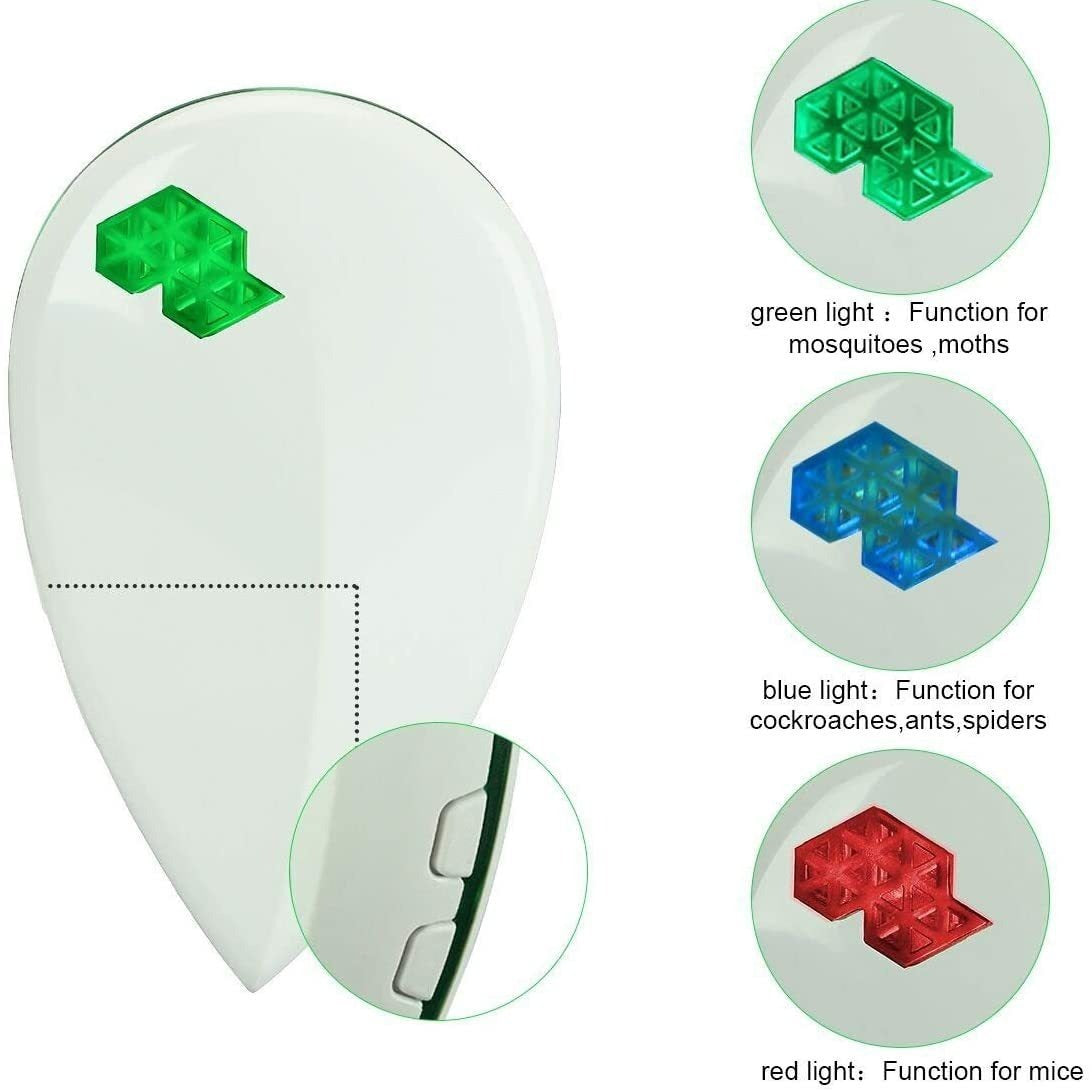 Indoor Ultrasonic Plug-In Pest Repeller & Night Light