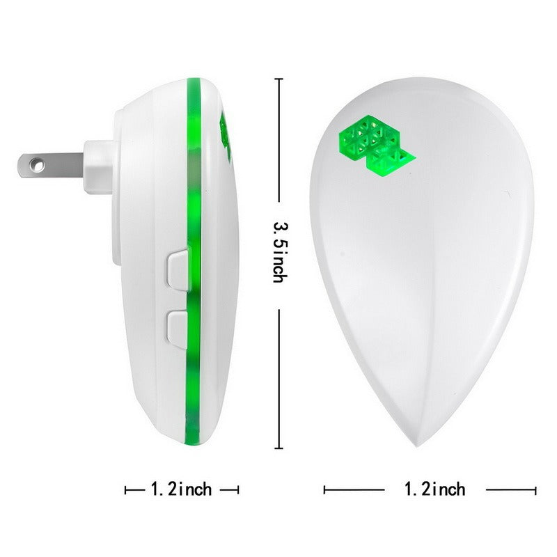 Indoor Ultrasonic Plug-In Pest Repeller & Night Light