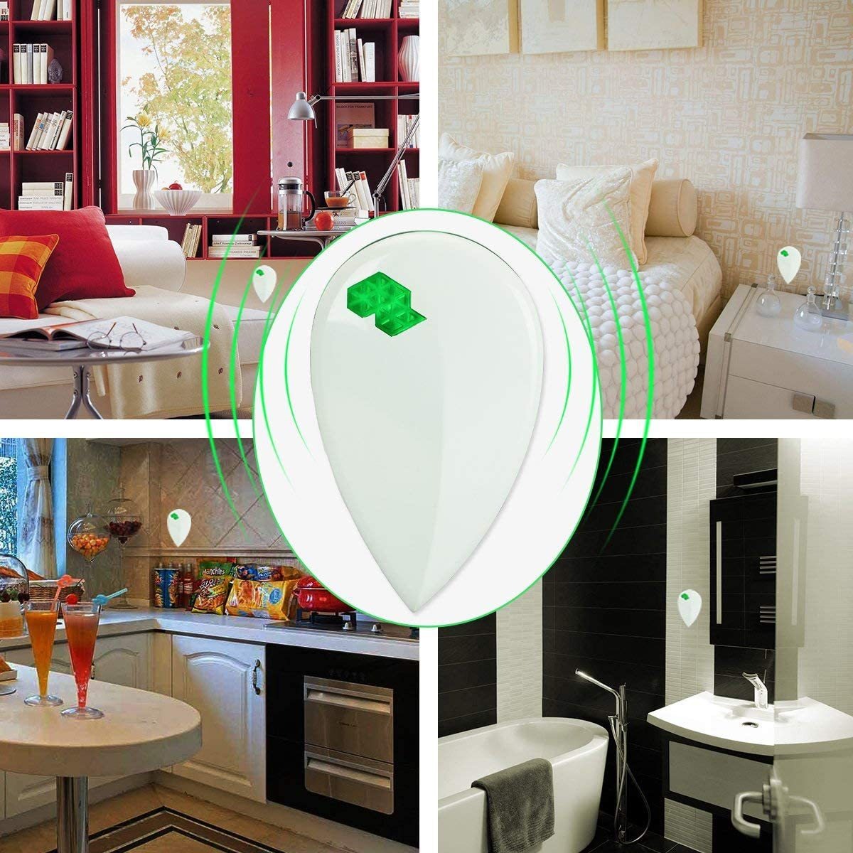 Indoor Ultrasonic Plug-In Pest Repeller & Night Light