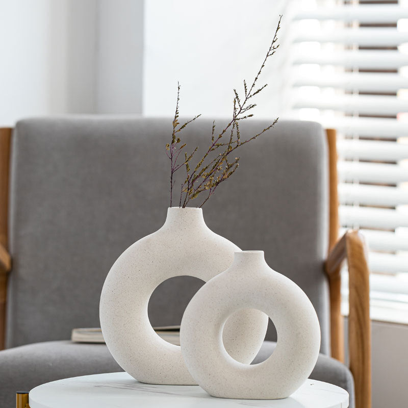 Spotted Ceramic Vase for Modern Neutral Home Decor
