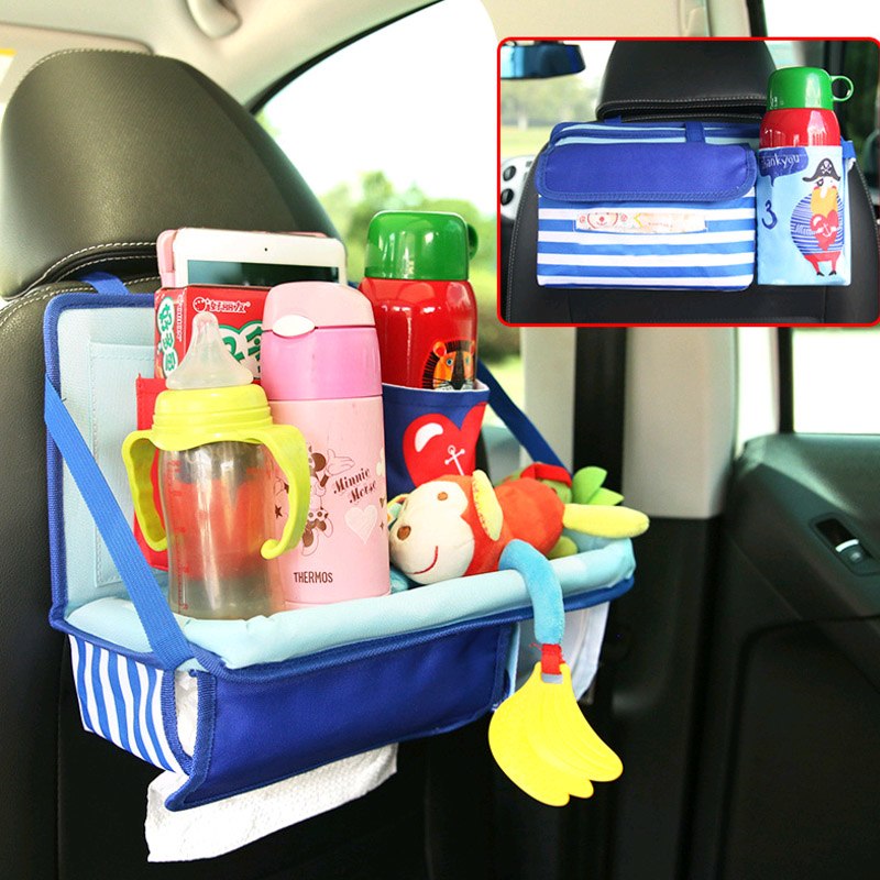 Baby Car Seat Back Organizer With Tablet Holder Bag