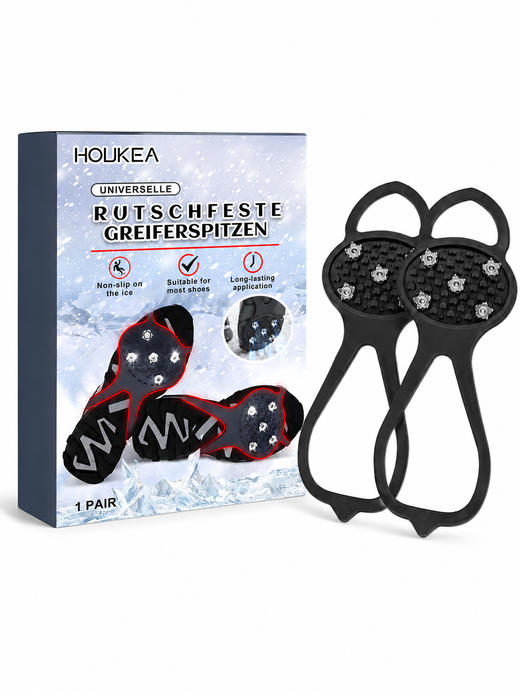Universal Ice Crampons with 10 Steel Spikes — Secure Grip