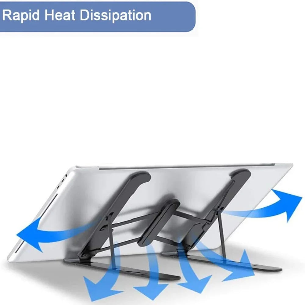 Foldable Laptop Stand with Adjustable Height & Cooling