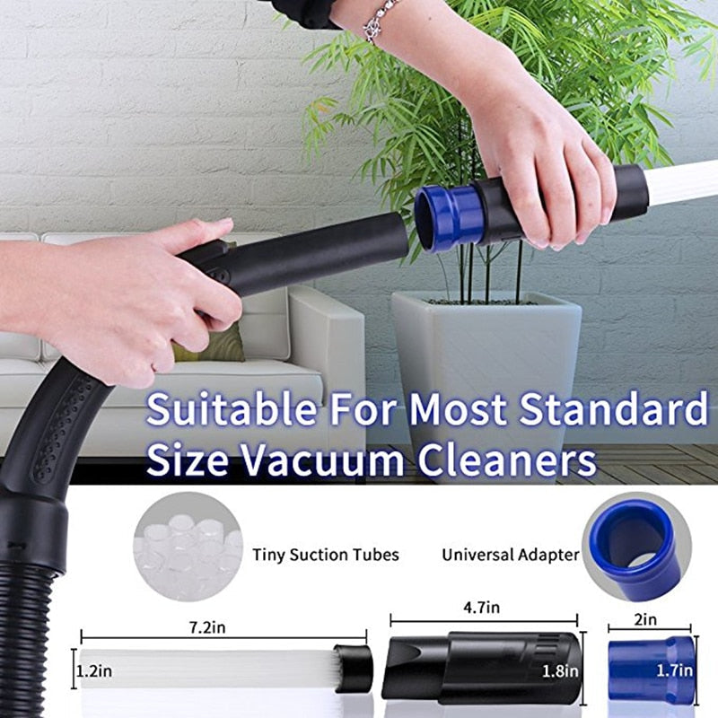 Universal Vacuum Crevice Brush for Vents and Keyboards