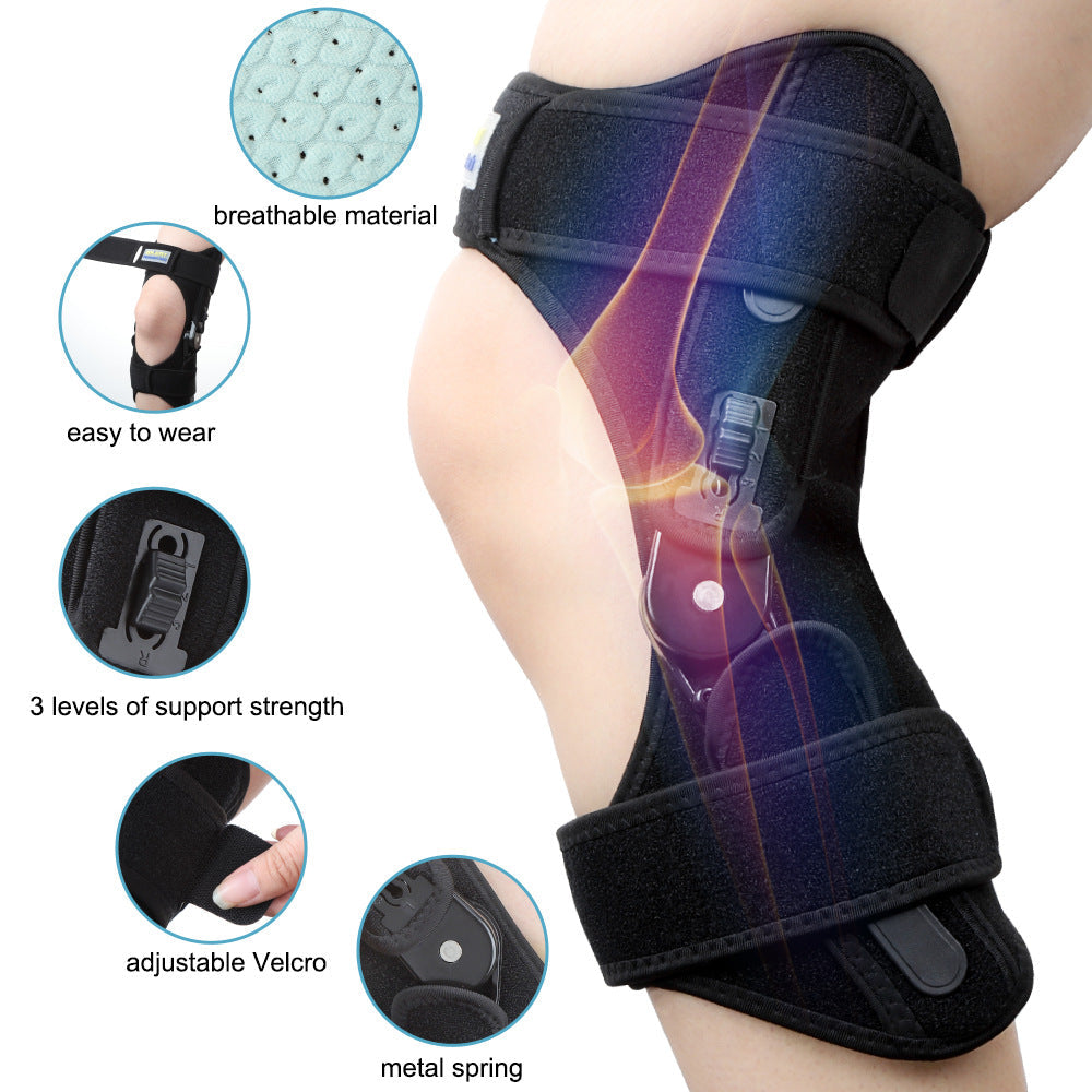 Adjustable Knee Brace with Spring Hinge for Stairs