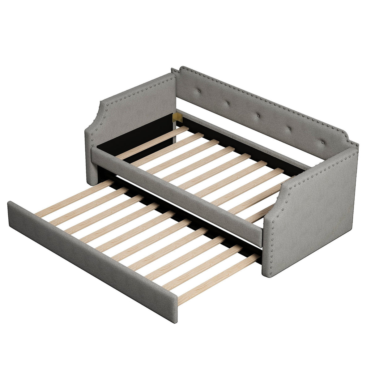 Upholstered Daybed with Trundle: Sofa by Day, Bed by Night