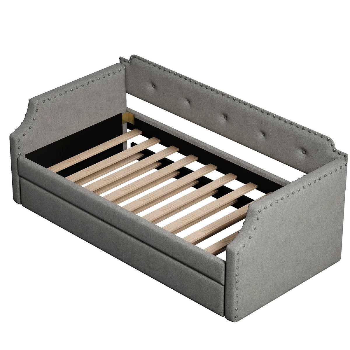 Upholstered Daybed with Trundle: Sofa by Day, Bed by Night