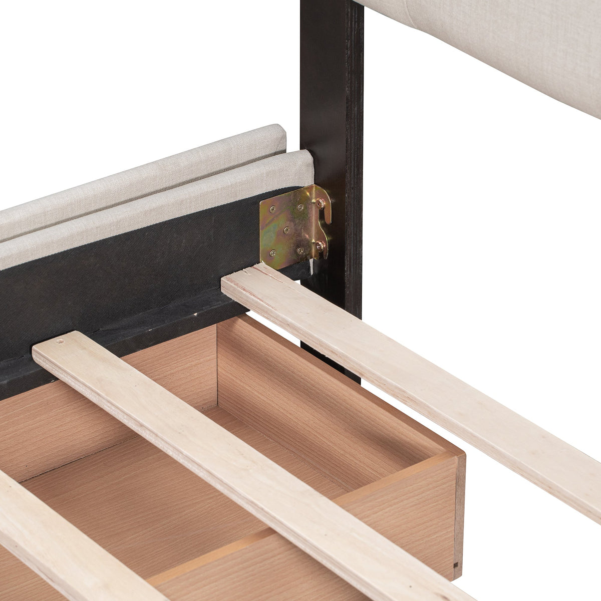 Queen Platform Bed with Storage Drawers, No Box Spring