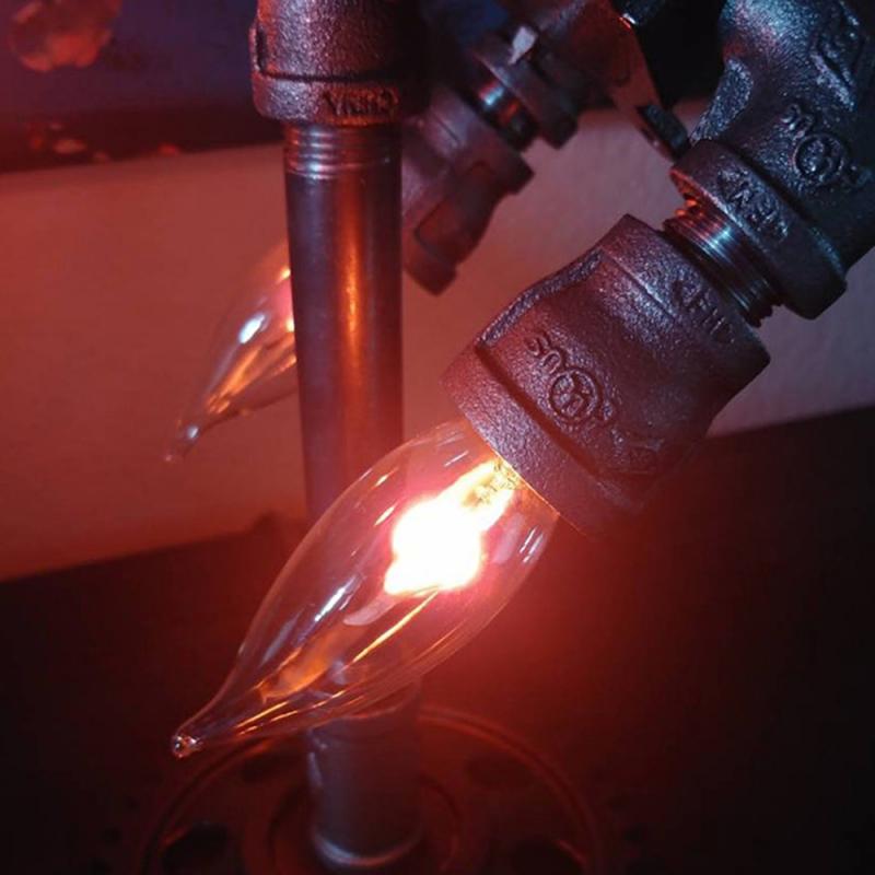 Steampunk Rocket Lamp - Warm Industrial Desk Light