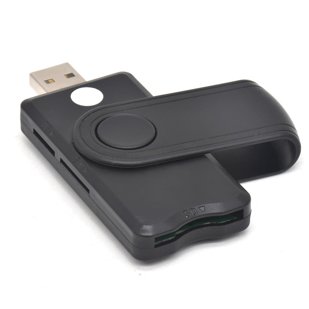 USB Smart Card Reader for ID, Bank, SIM and Micro SD