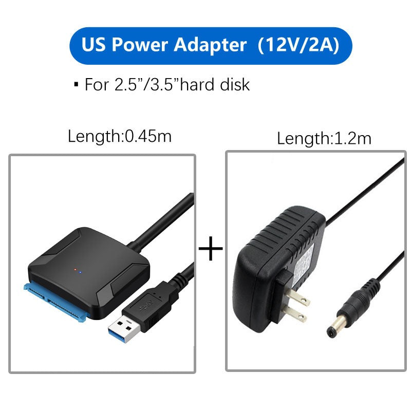 SATA to USB 3.0 Adapter Cable for 2.5 and 3.5 Drives