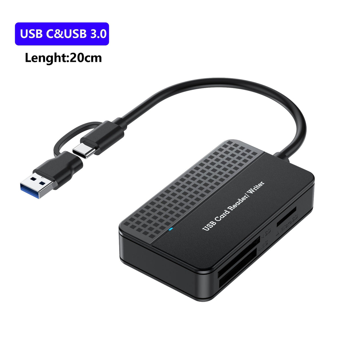 CF SD microSD Memory Stick Card Reader USB-C