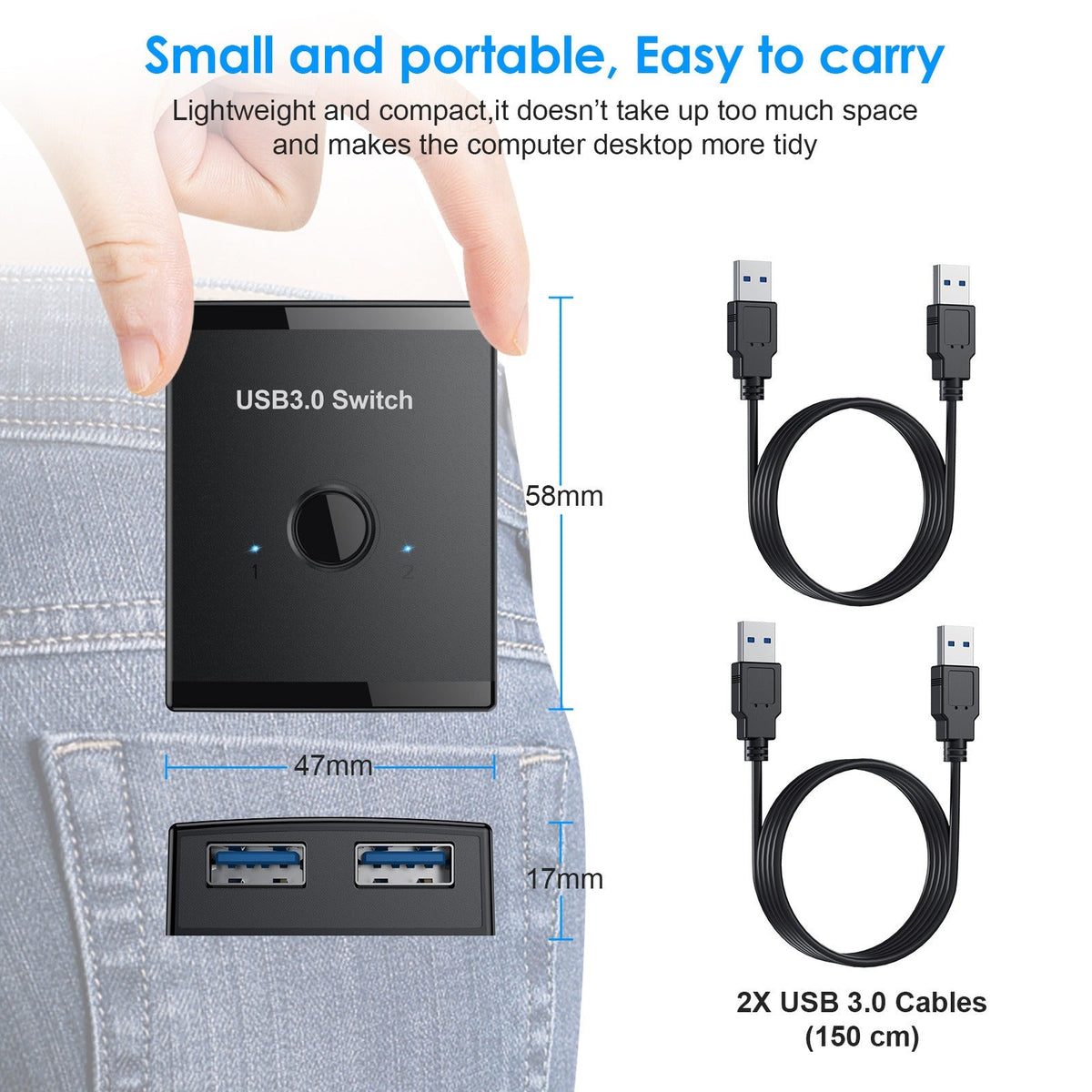 USB 3.0 Switch for Printer Sharing Between 2 PCs