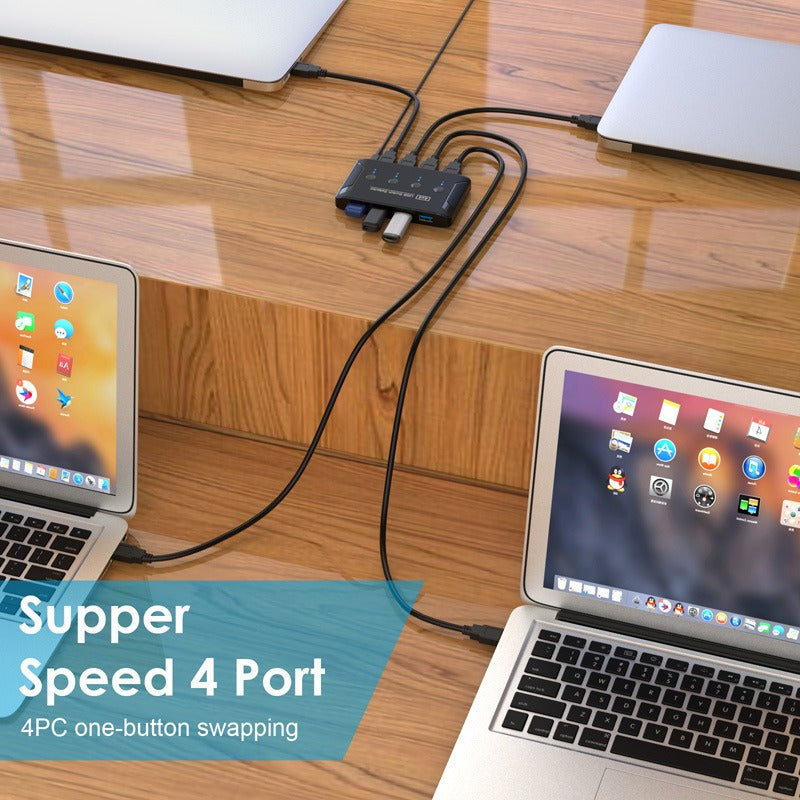 USB 3.0 Printer Sharer Switch: Share 4 Devices Across 4 PCs