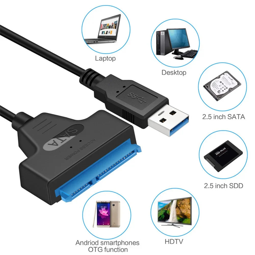 USB 3.0 SATA to USB Adapter for 2.5-Inch SSD and HDD