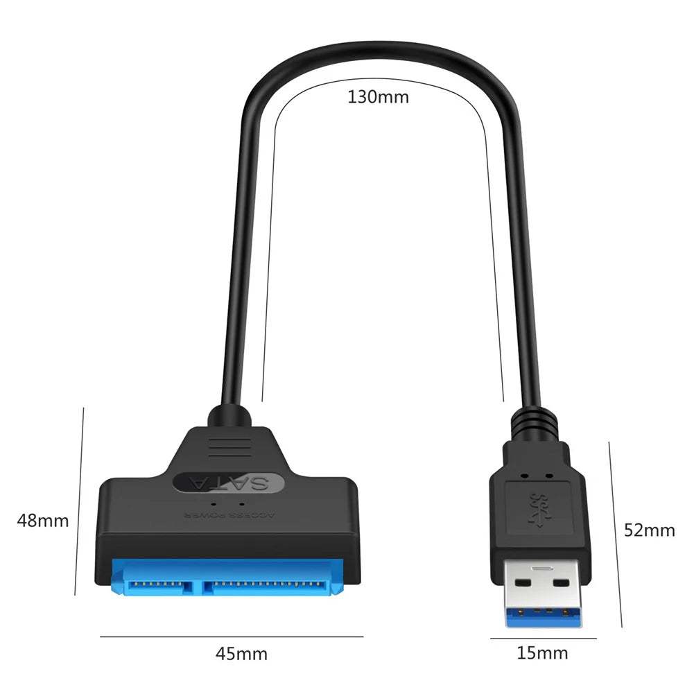 USB 3.0 SATA to USB Adapter for 2.5-Inch SSD and HDD