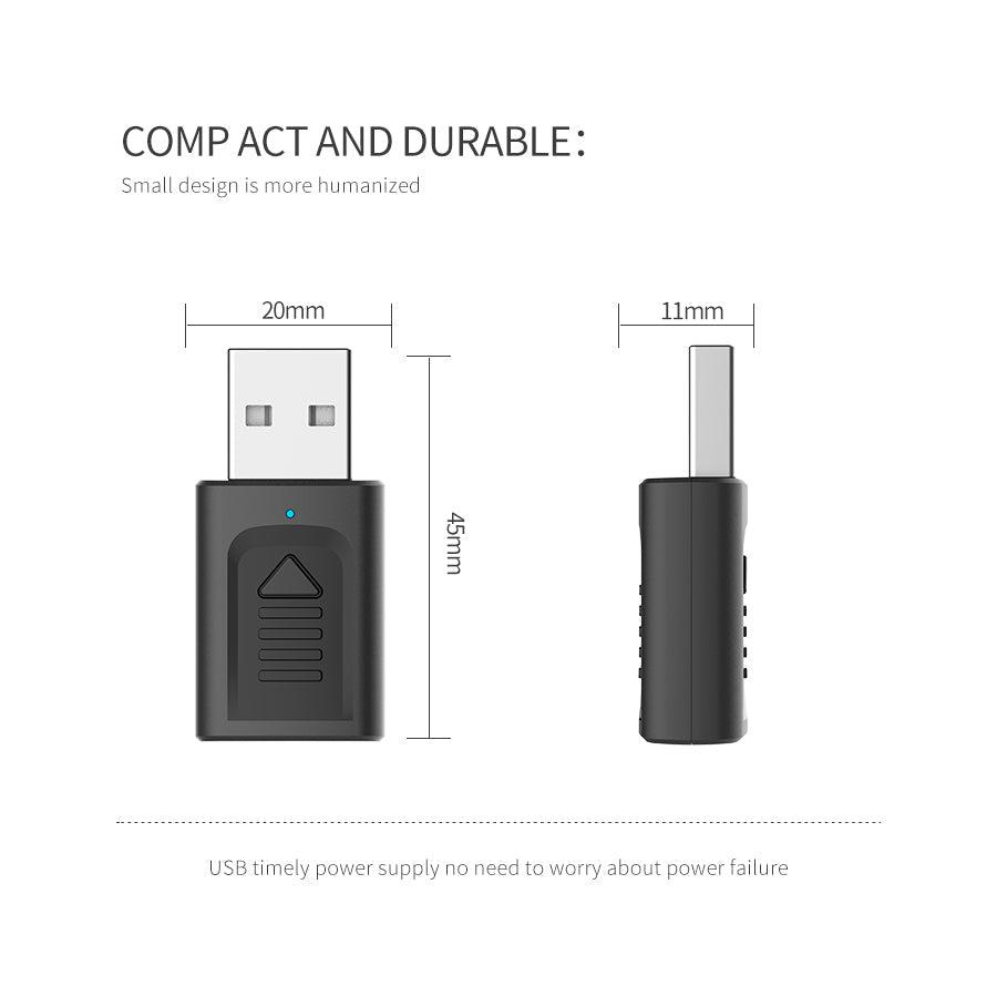 USB Bluetooth 5.0 Adapter: Wireless Audio for Car & TV