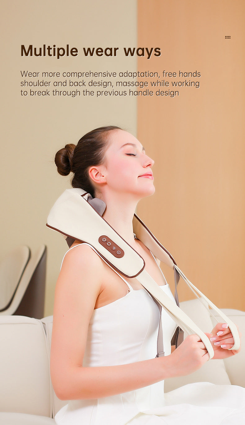 Heated Shiatsu Neck Shoulder Massager With USB-C Charge