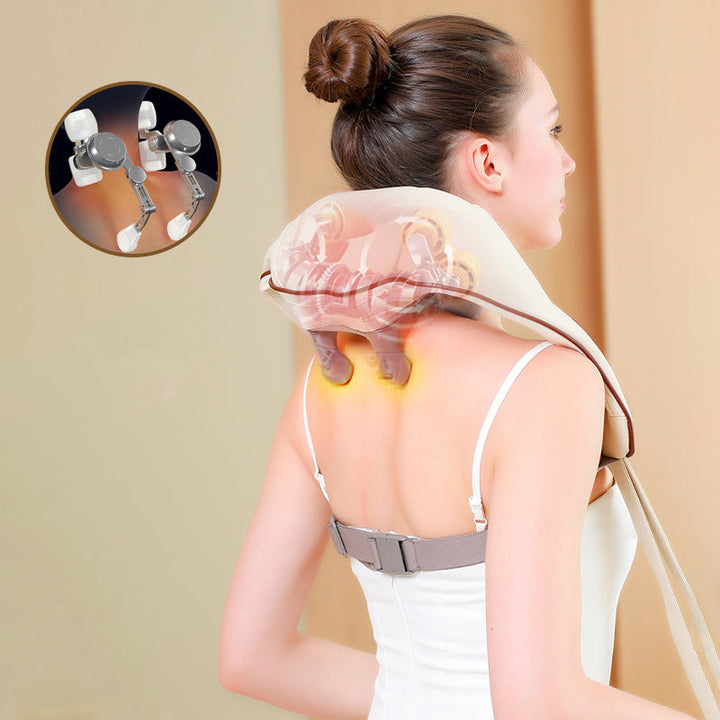 Heated Shiatsu Neck Shoulder Massager With USB-C Charge