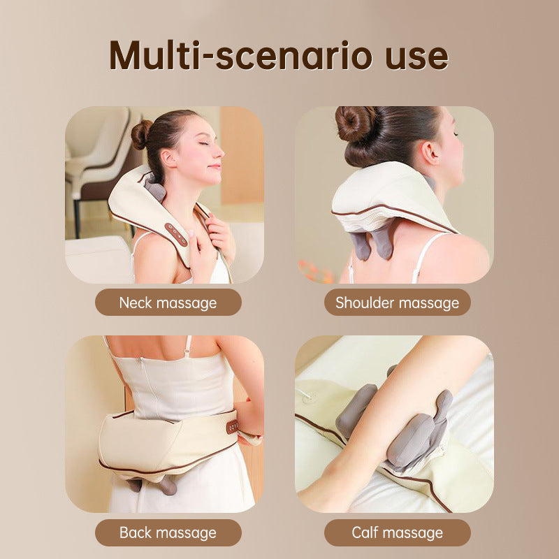 Heated Shiatsu Neck Shoulder Massager With USB-C Charge