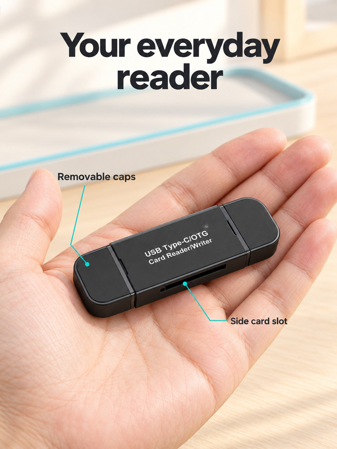 USB-C & USB 3.0 SD microSD Card Reader for Phones & Laptops