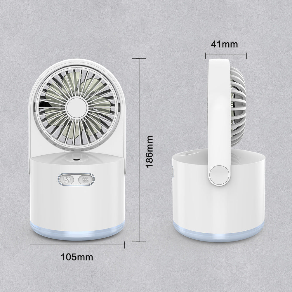 Desk Fan with Mist Spray: 3-Speed USB Cooling