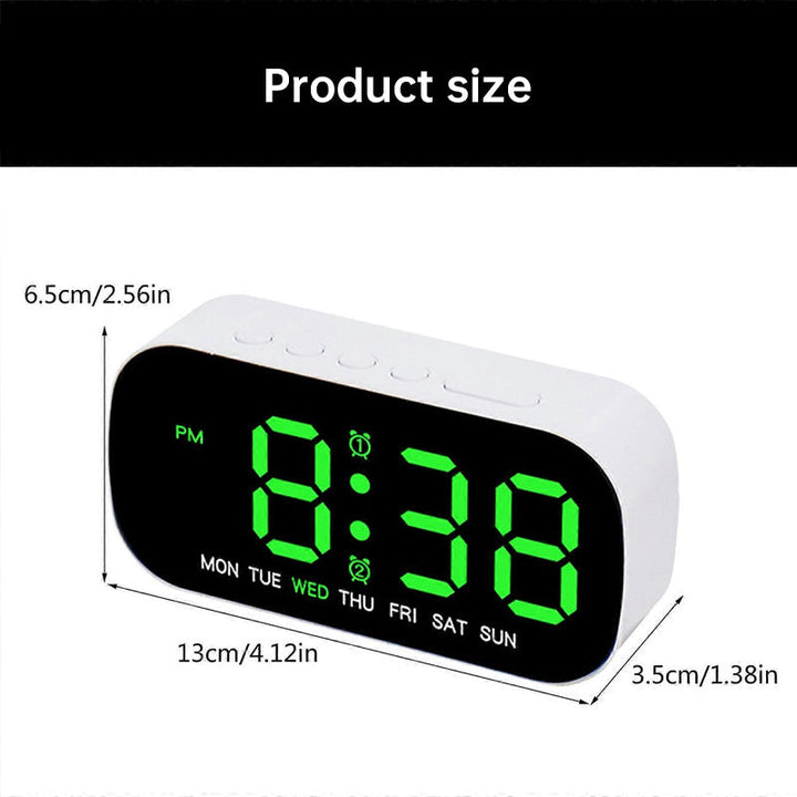 USB Digital Alarm Clock With Dual Alarms & Night Mode