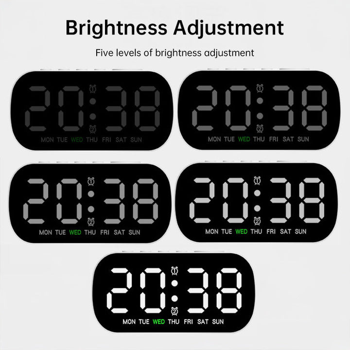 USB Digital Alarm Clock With Dual Alarms & Night Mode