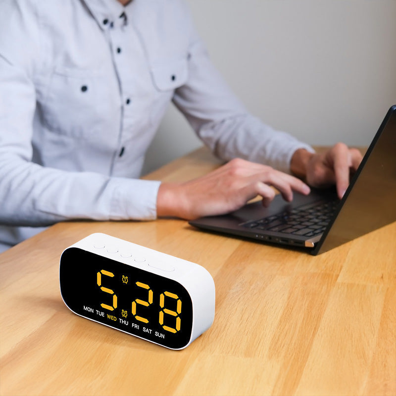 USB Digital Alarm Clock With Dual Alarms & Night Mode