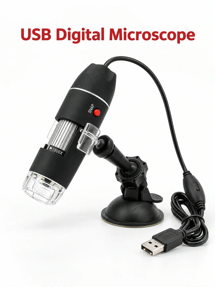 1080P USB Digital Microscope Camera with 8 LED Lights