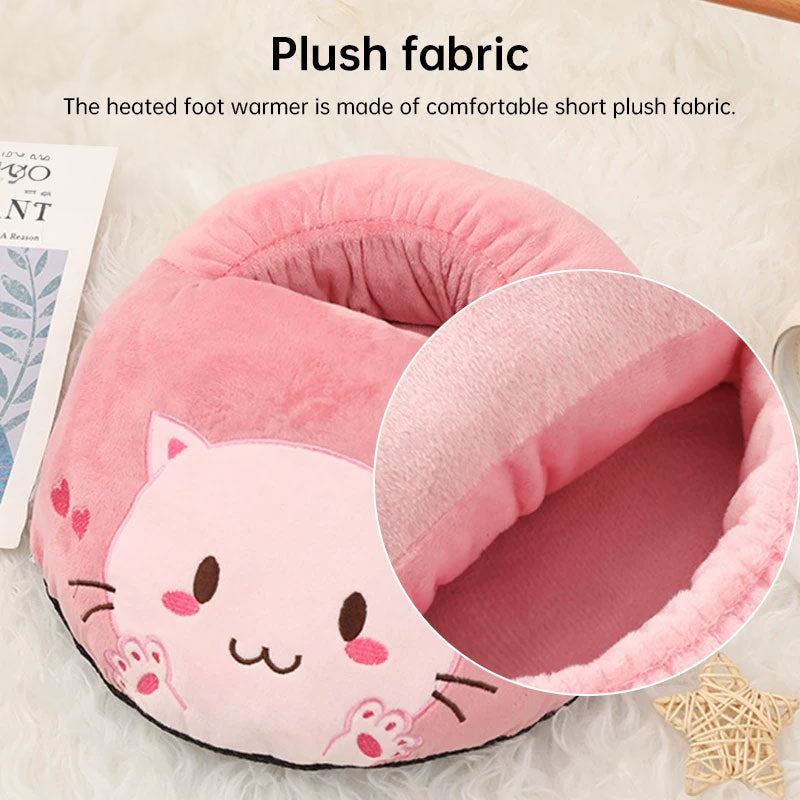 USB Heated Foot Warmer Booties for Plush Winter Comfort