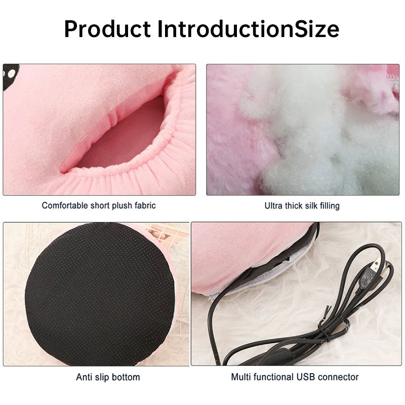 USB Heated Foot Warmer Booties for Plush Winter Comfort