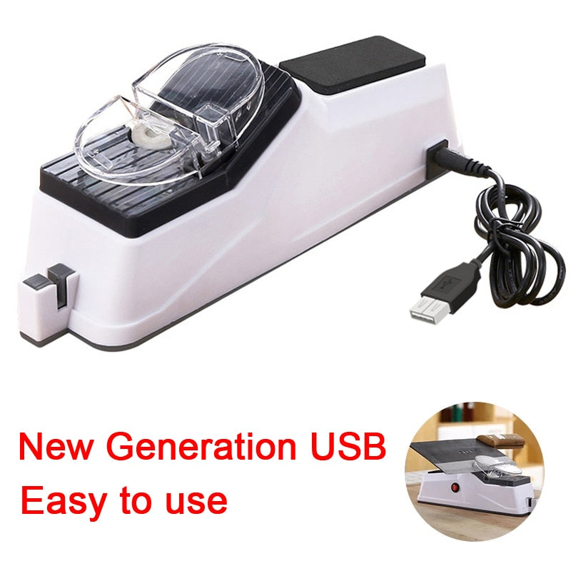 USB Electric Knife Sharpener With Dual-Stage Control