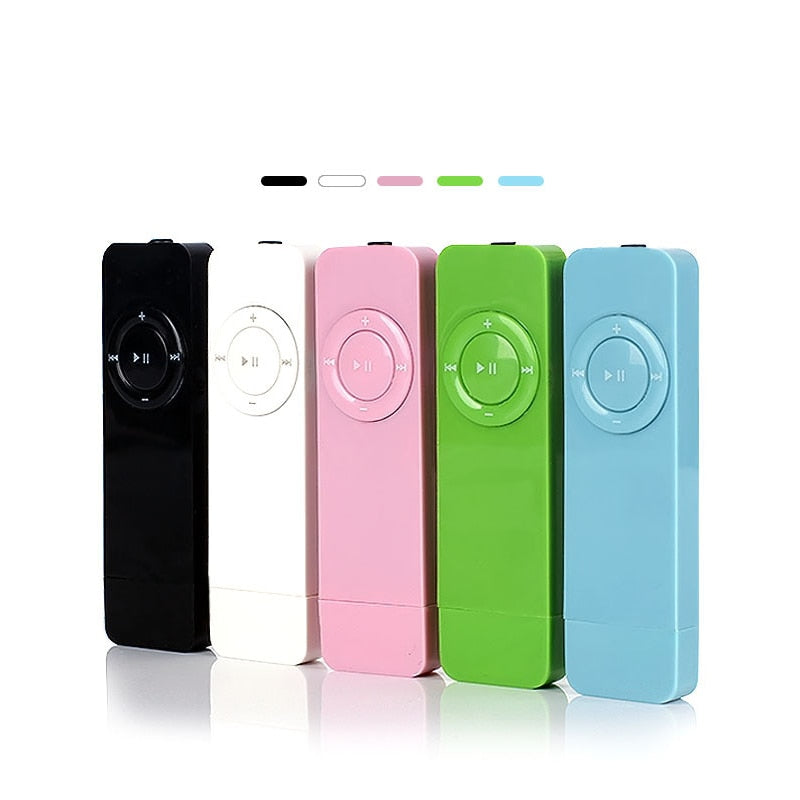 USB MP3 Player with Click Wheel, Slim Pastel Design