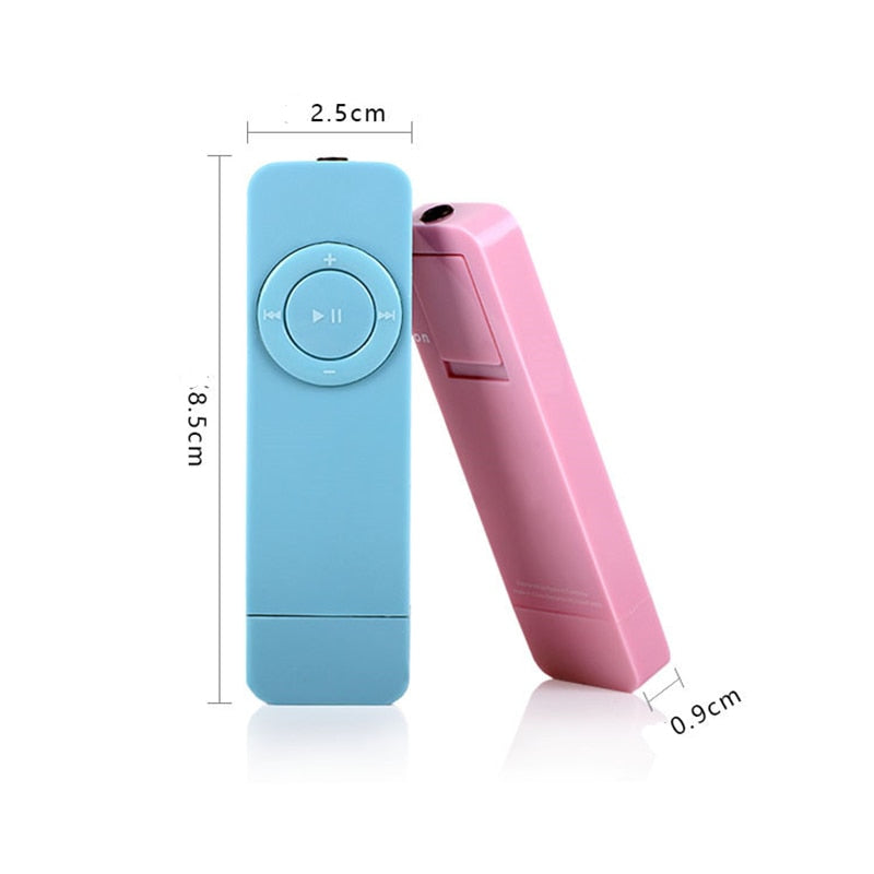 USB MP3 Player with Click Wheel, Slim Pastel Design
