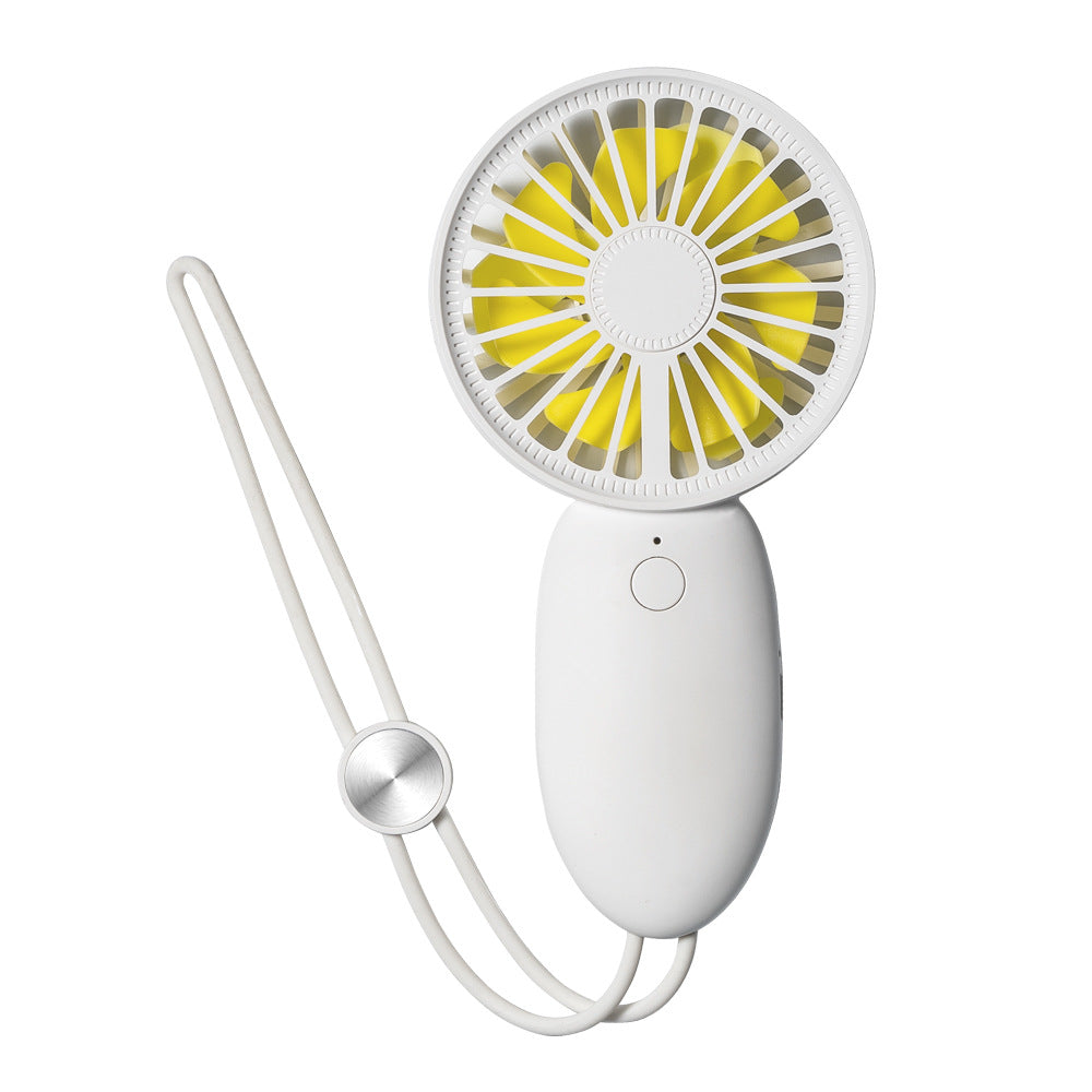 Rechargeable Mini Handheld Fan with Lanyard for Commuting