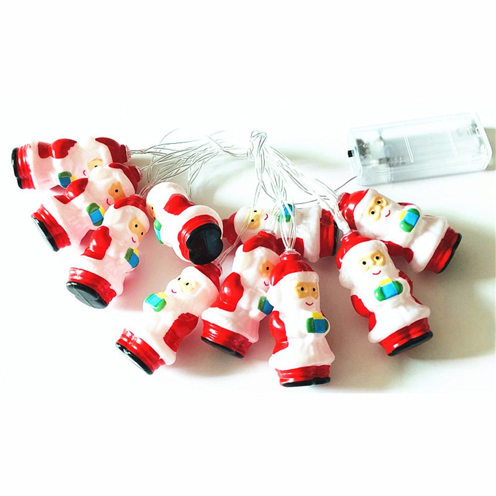 Santa Christmas String Lights for Warm Holiday Glow