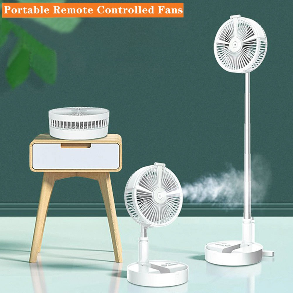 Portable USB Fan 7200mAh Rechargeable Folding Fan