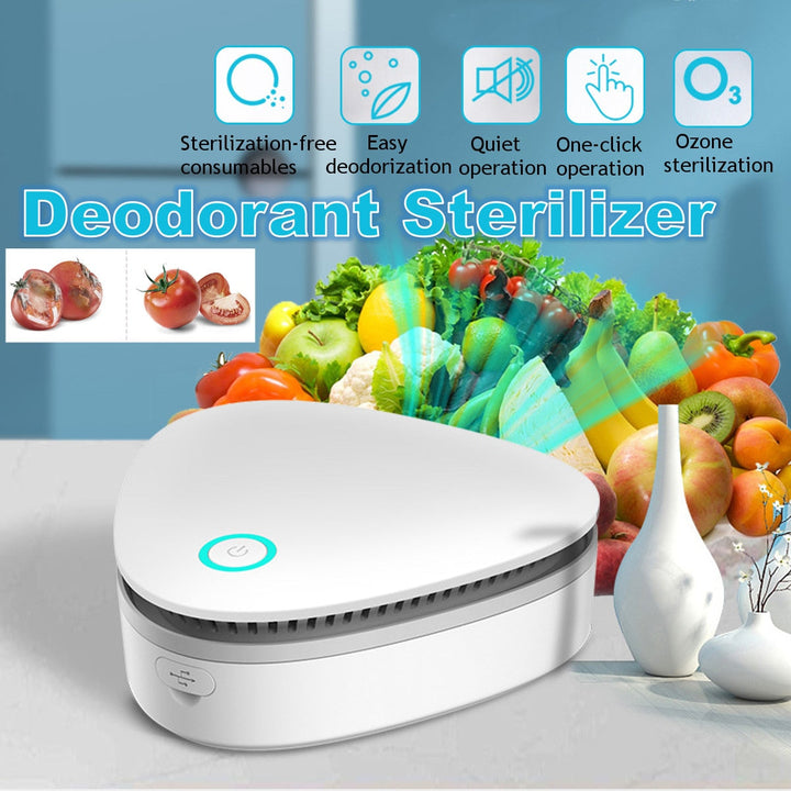 Portable USB Ozone Deodorizer for Fridge, Closet and Car