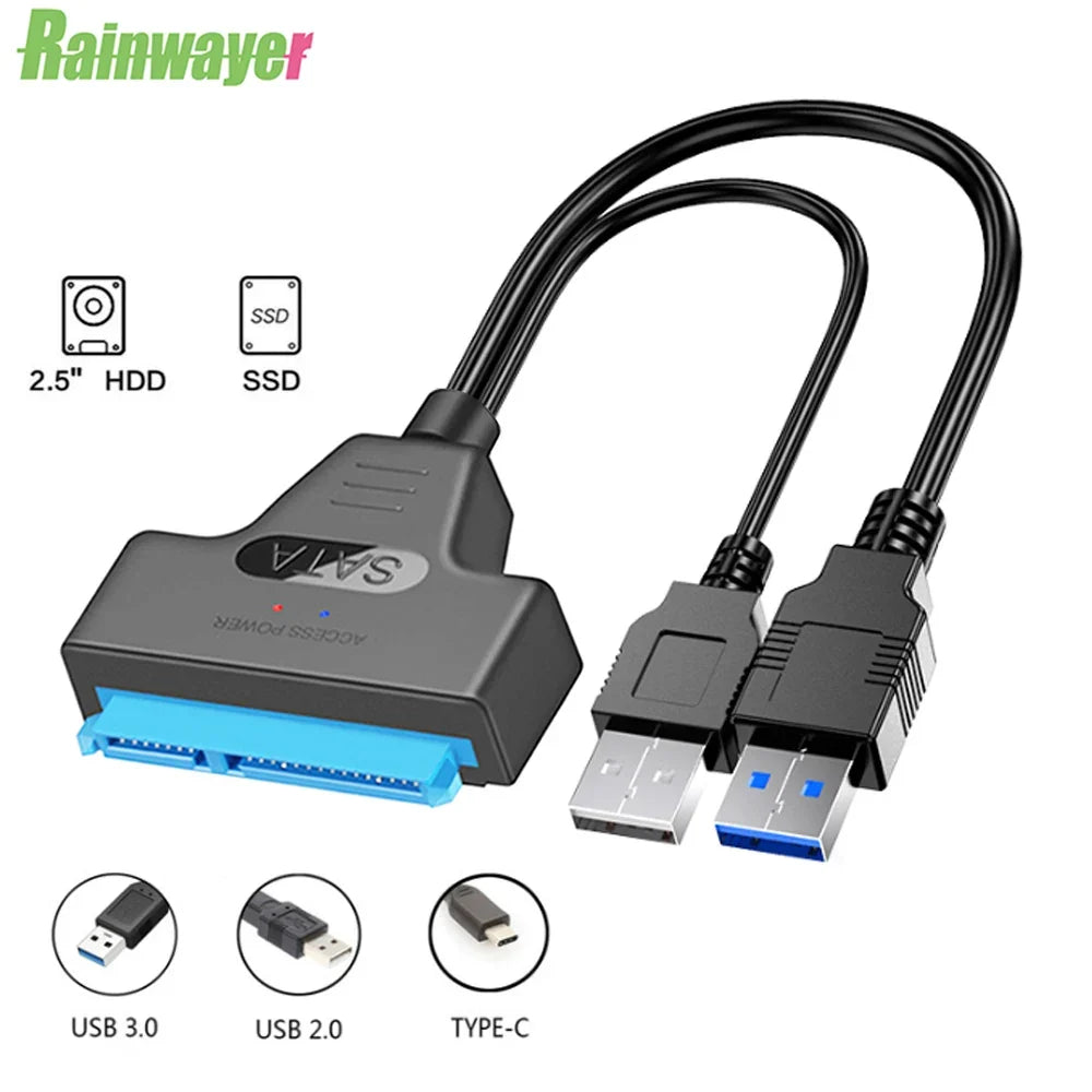 USB 3.0 SATA Adapter Cable for 2.5-Inch SSD & HDD Drives
