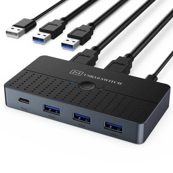 USB Switcher for 2 Computers: Share 4 Devices in One Tap