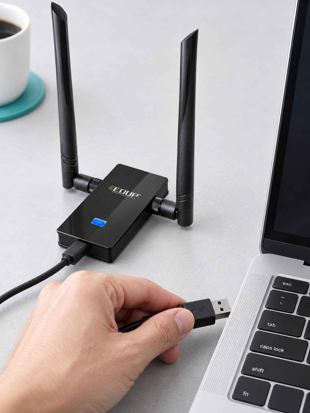USB WiFi Adapter AC1200 Dual-Band with High-Gain Antennas