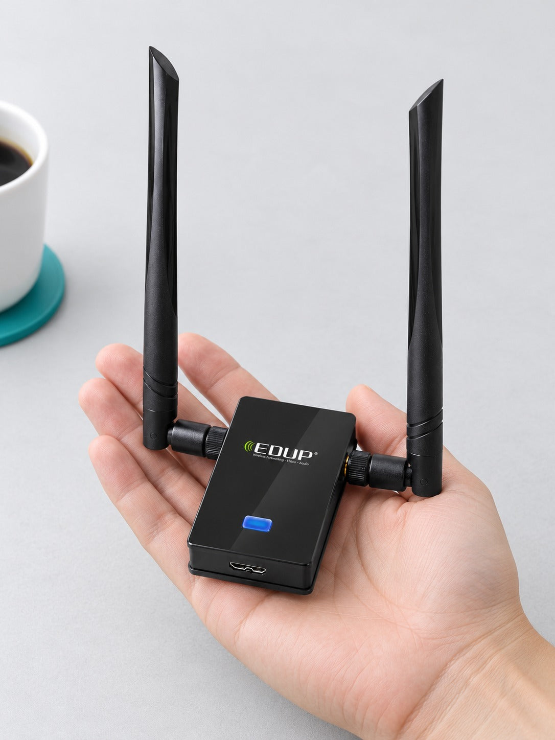 USB WiFi Adapter AC1200 Dual-Band with High-Gain Antennas