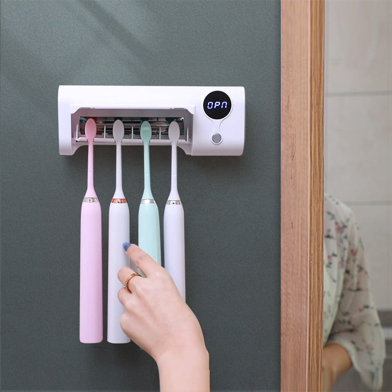 UV-C Electric Toothbrush Sterilizer for Wall Mounting