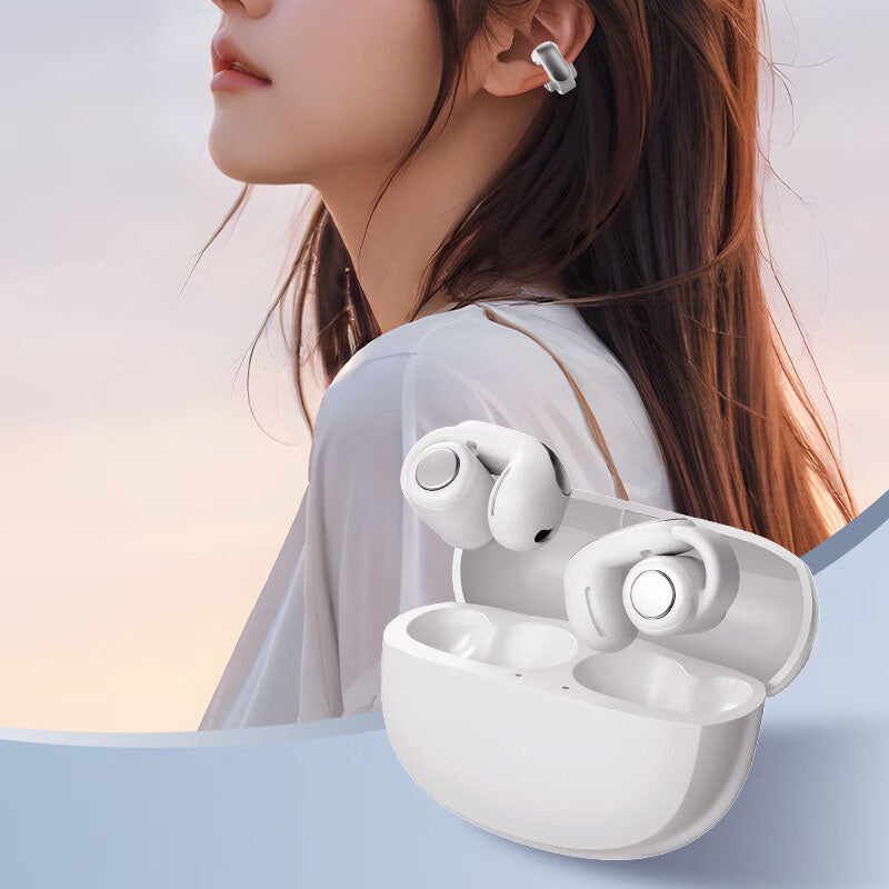 Comfortable Wireless Clip-On Earbuds, Bluetooth 5.3