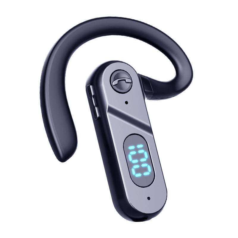 Single-Ear Bluetooth Headset with LED Display & Voice