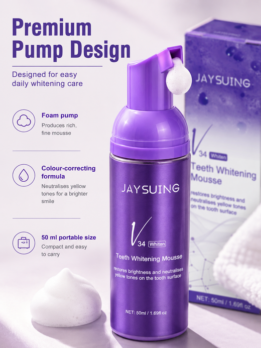 Teeth Whitening Mousse — Instant Brightening with Colour